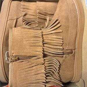Cat & Jack Brown Fringe Kids Boots